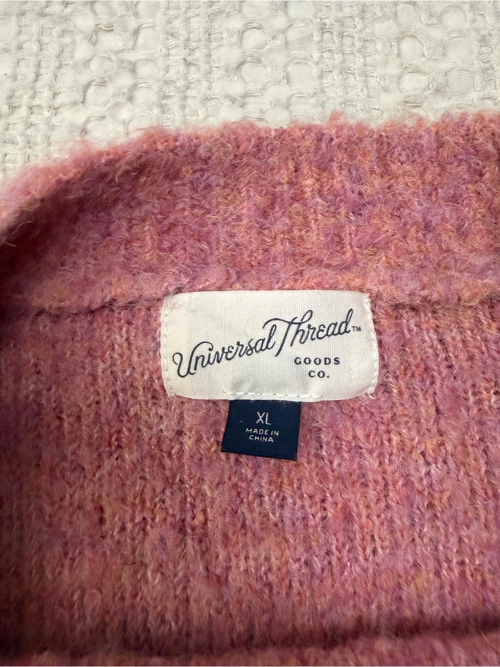 Women's Universal threads pink Fuzzy Crewneck Sweater - Picture 2 of 3
